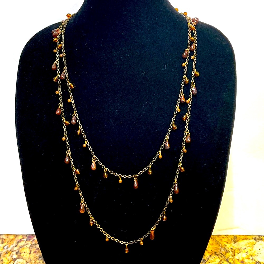 Bakelite? Teardrop Beads 1920’s Flapper Necklace